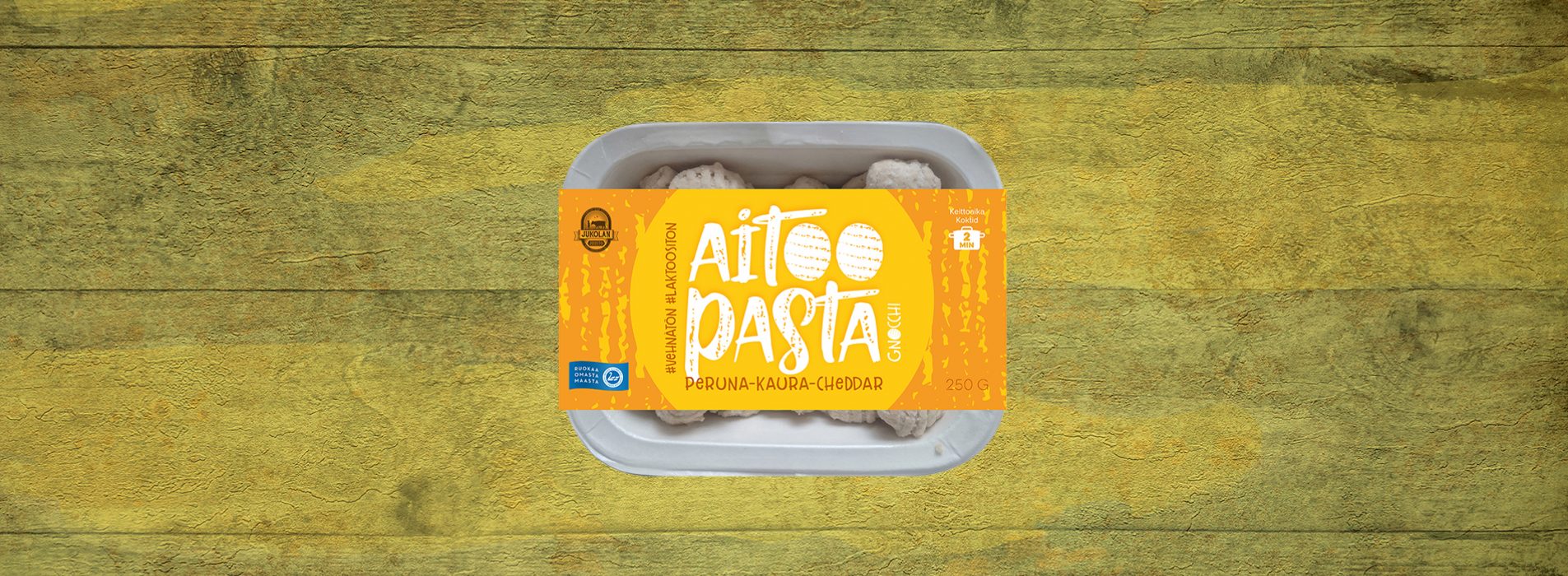 Aitoo-Pasta Peruna-Kaura-Cheddar pakkaus