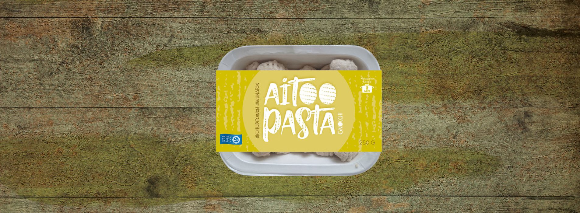Aitoo-Pasta peruna pakkaus