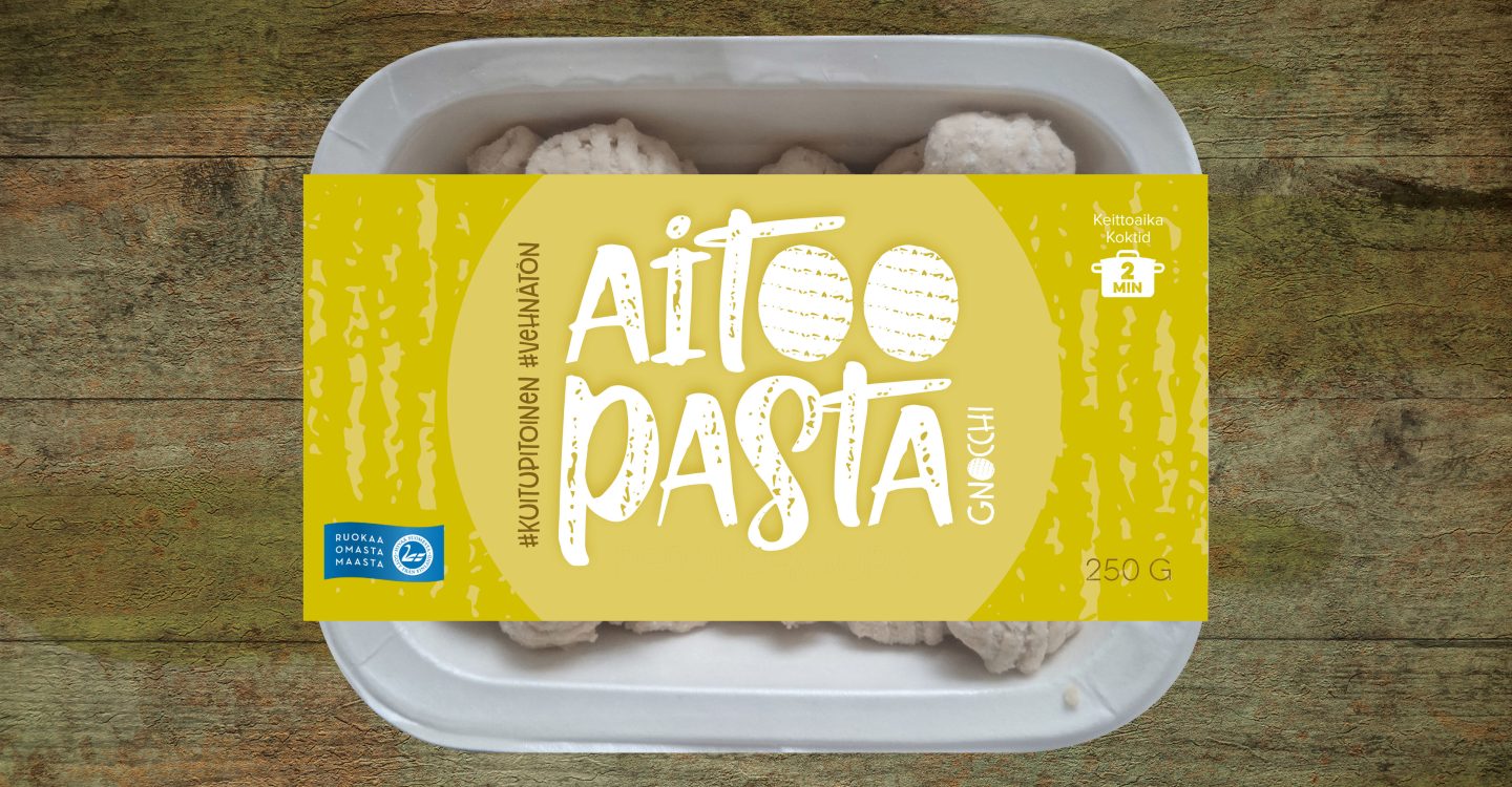 Aitoo-Pasta peruna pakkaus