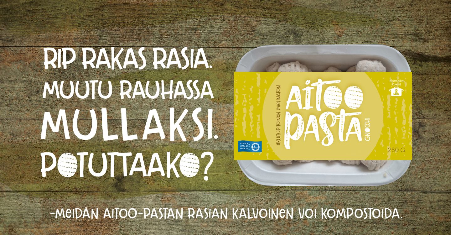 Aitoo-Pasta peruna maatuva pakkaus